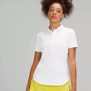 lululemon athletica White Short-Sleeve Polo Top